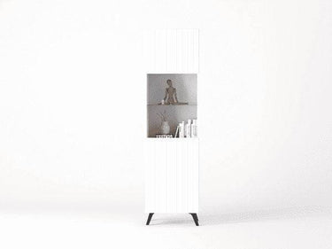 Atlantis Matte White Tall Display Cabinet - Elegant Storage Solution for Modern Homes - UK Luxury Furniture